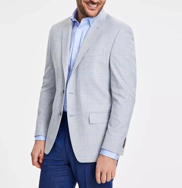 Michael Kors Men's Classic-Fit Windowpane Sport Coat MSRP $295