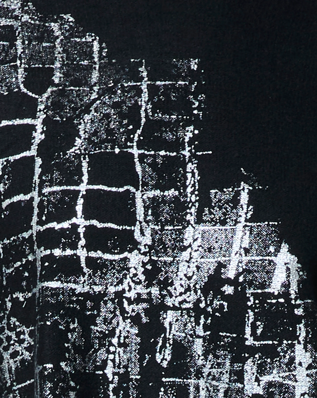 Adrienne Landau Crocodile Foil Print Funnel Neck Sweater MSRP $295