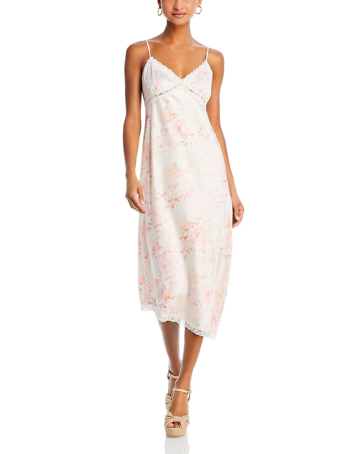 WAYF Mary Lace Trim Slip Dress MSRP $118