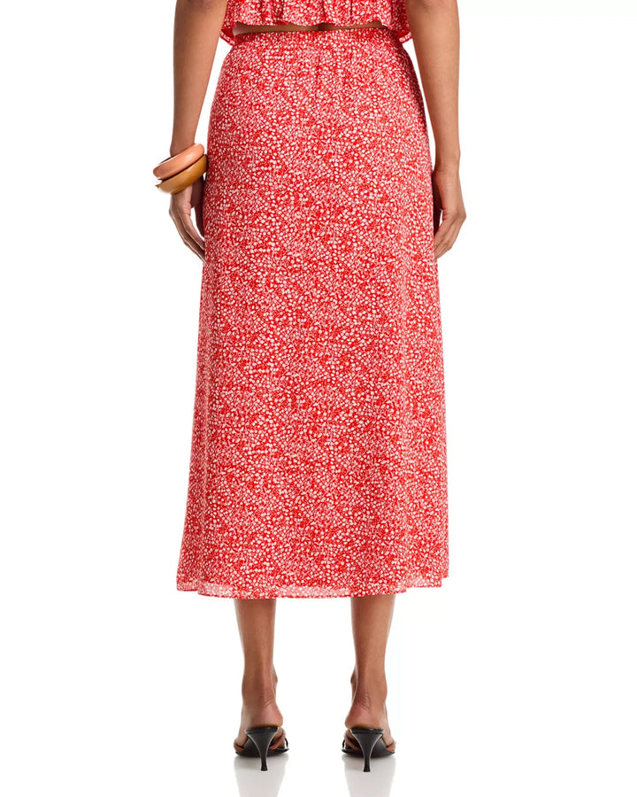 FRENCH CONNECTION Agnes Crepe Midi Skirt MSRP $138