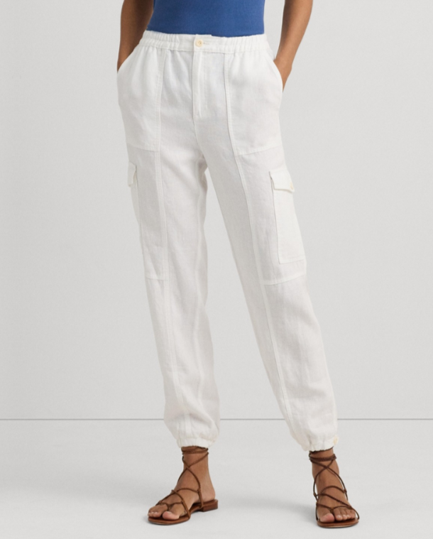Lauren Ralph Lauren Linen Cargo Pants MSRP $165
