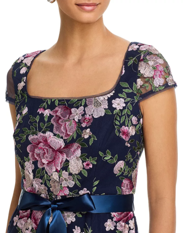 Adrianna Papell Cascading Floral Column Gown MSRP $269