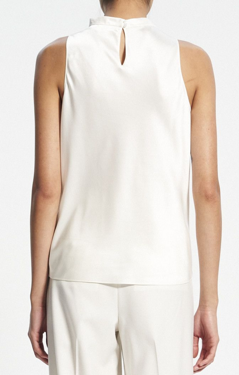 Theory Satin High Cowl Neck Top MSRP $265