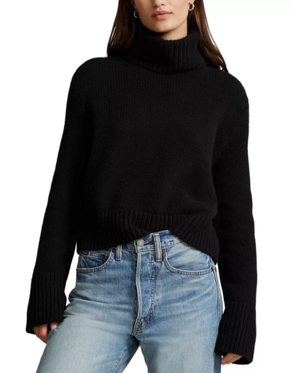 Polo Ralph Lauren Wool Cashmere Turtleneck Sweater MSRP $398