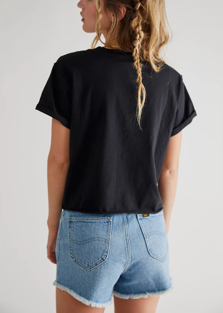 Free People the Perfect T-Shirts Black MSRP $38