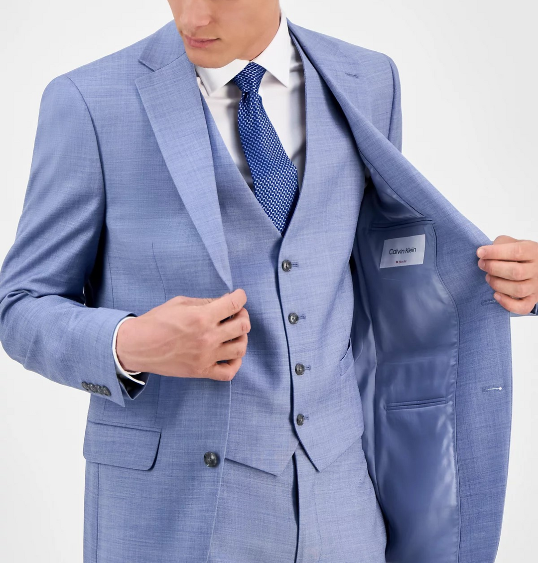 Calvin Klein Men's Slim-Fit Wool-Blend Stretch Suit Jackets MSRP $460