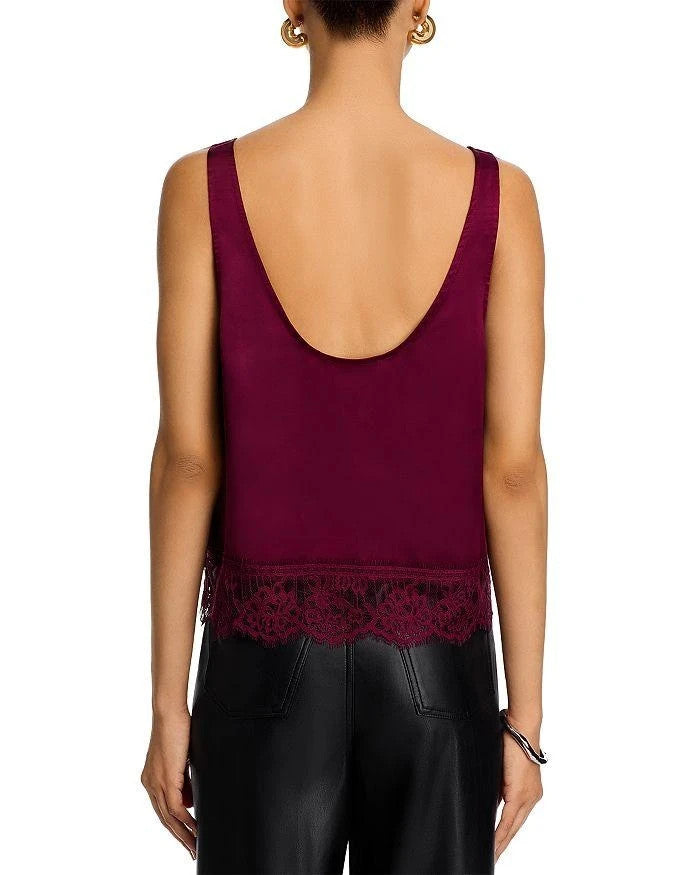 Steve Madden Coraline Lace Trim Top MSRP $69