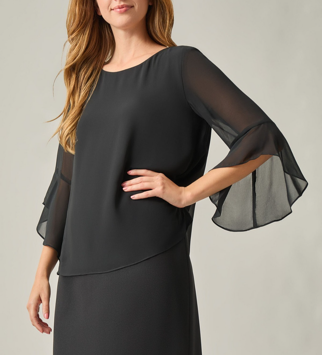 Plus Flounce Sleeve Blouse MSRP $79