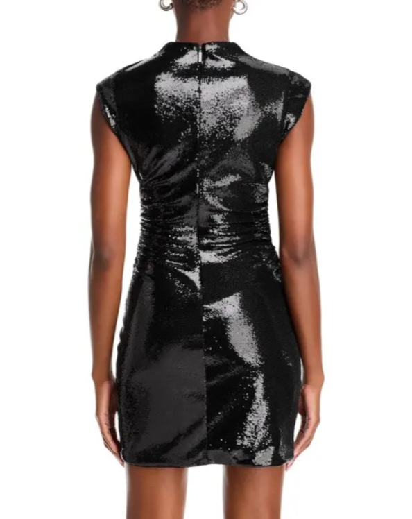 MICHAEL Michael Kors Sequined Funnel-Neck Mini Dress MSRP $175
