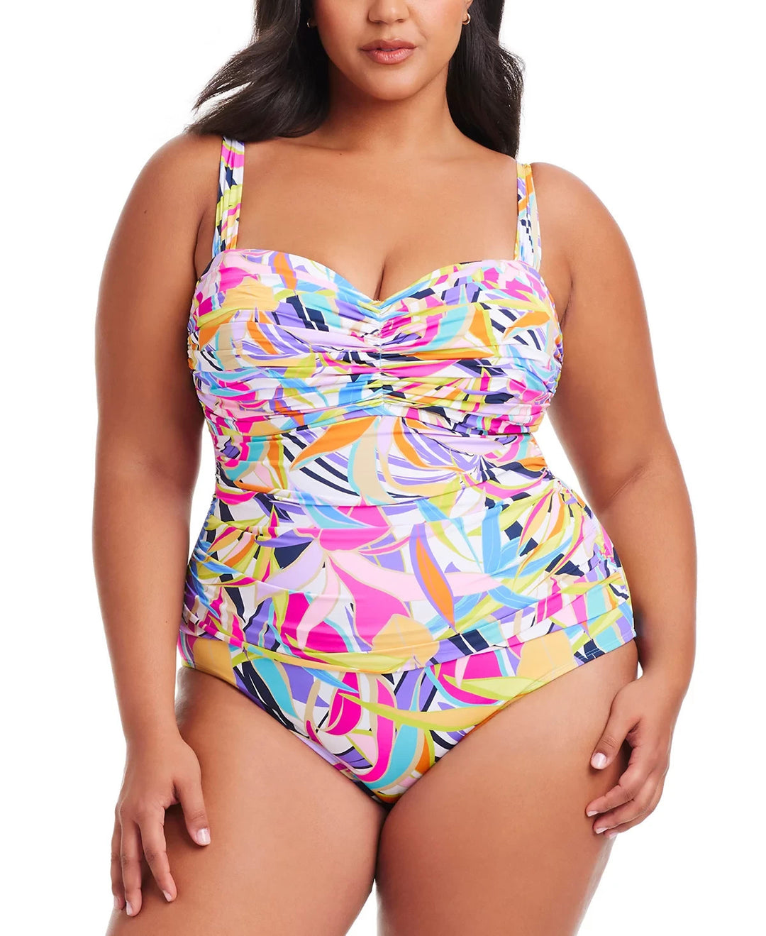 Bleu by Rod Beattie Plus Size Living Color Swimsuit MSRP $135