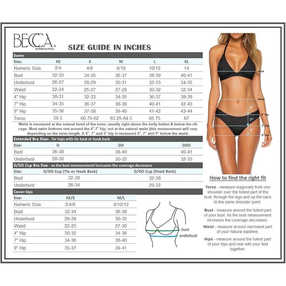 Becca Women's Textured Pucker Up Tear Drop Bikini Swim Top MSRP $56  #U5 503 NEW