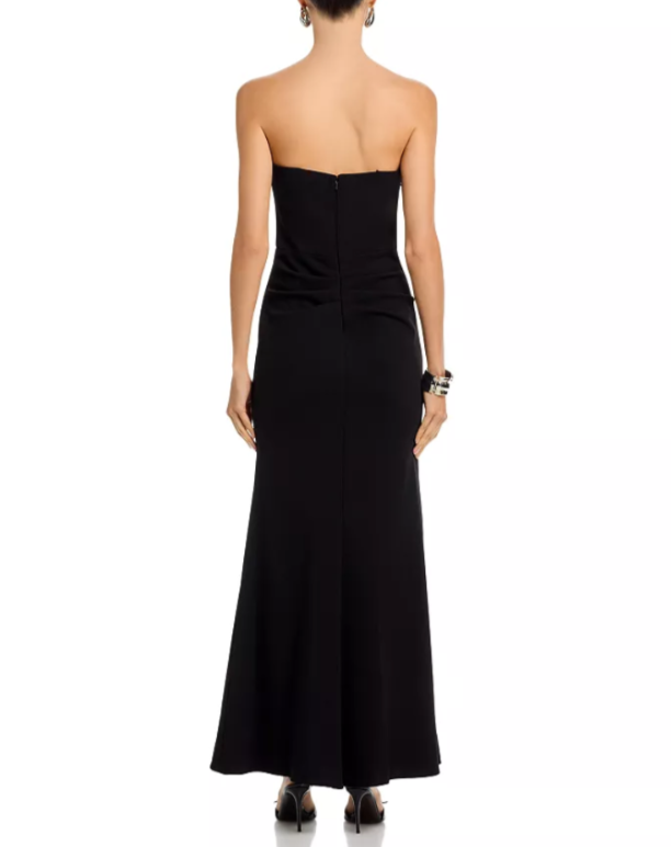 AQUA Strapless Scuba Crepe Dress MSRP $268