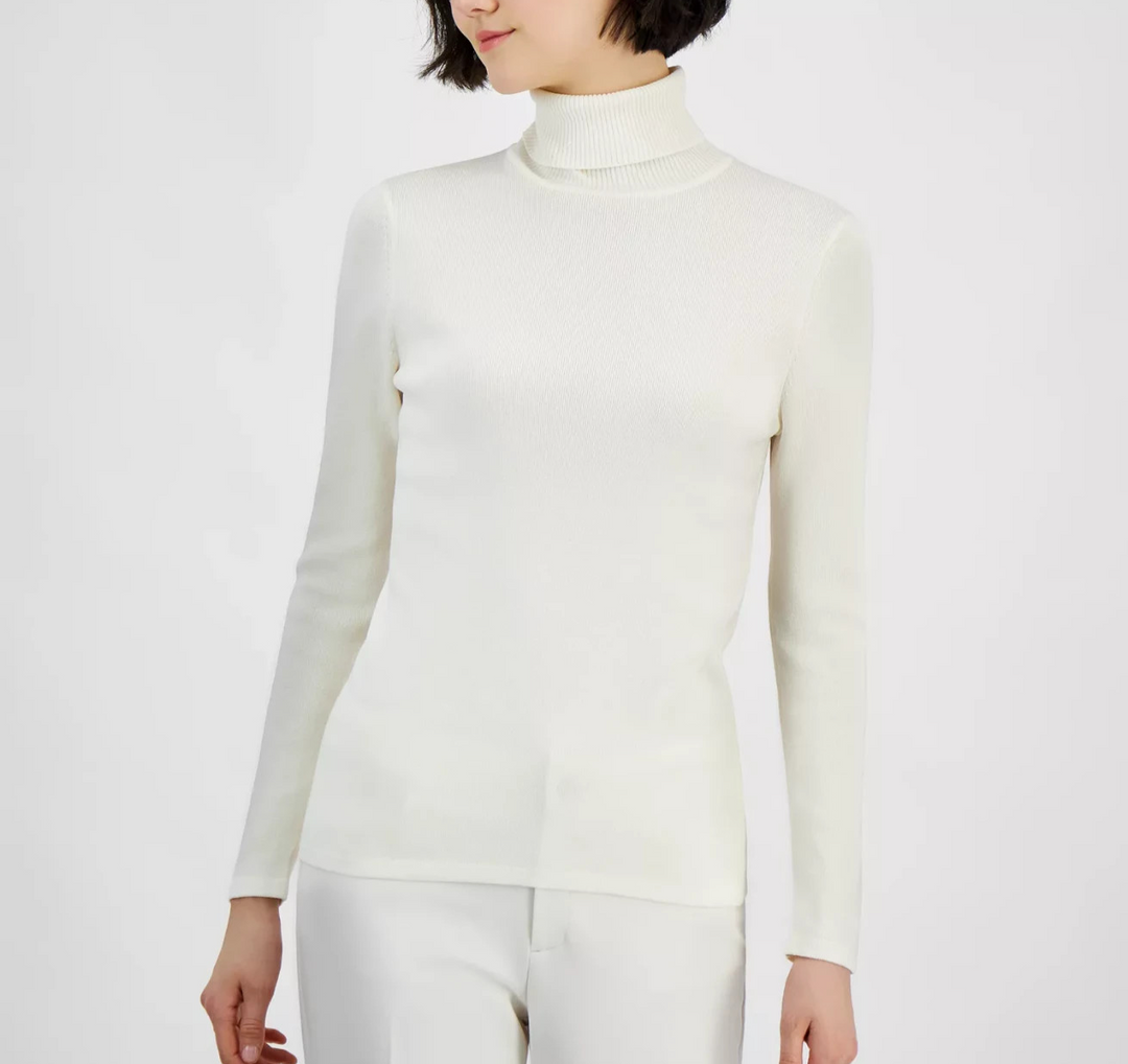 Anne Klein Women's Turtleneck Long-Sleeve Sweater MSRP $89