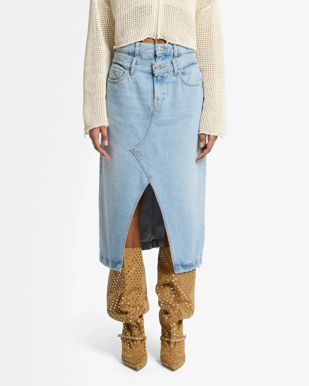 7 for All Mankind Double Waisted Skirt MSRP $228