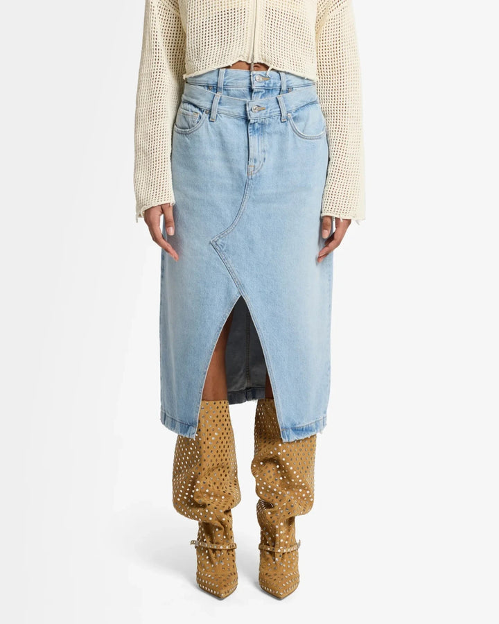 7 for All Mankind Double Waisted Skirt MSRP $228
