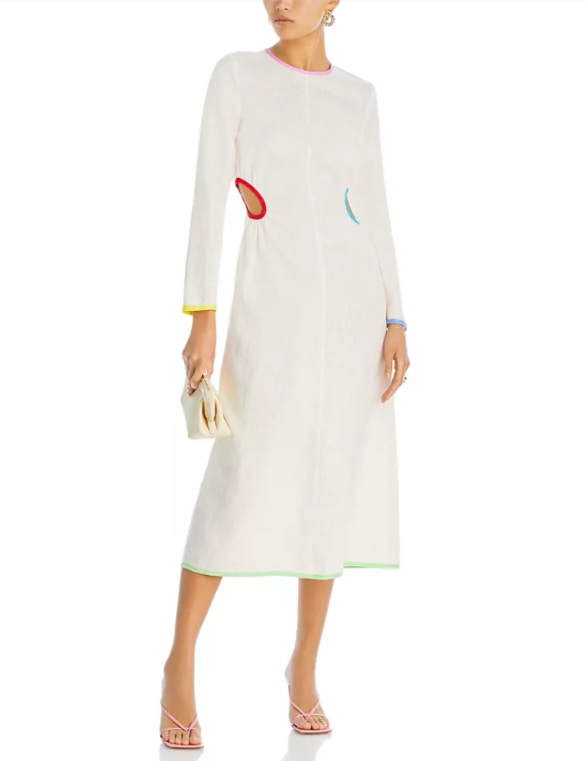 RHODE Thierry Linen Midi Dress MSRP $450