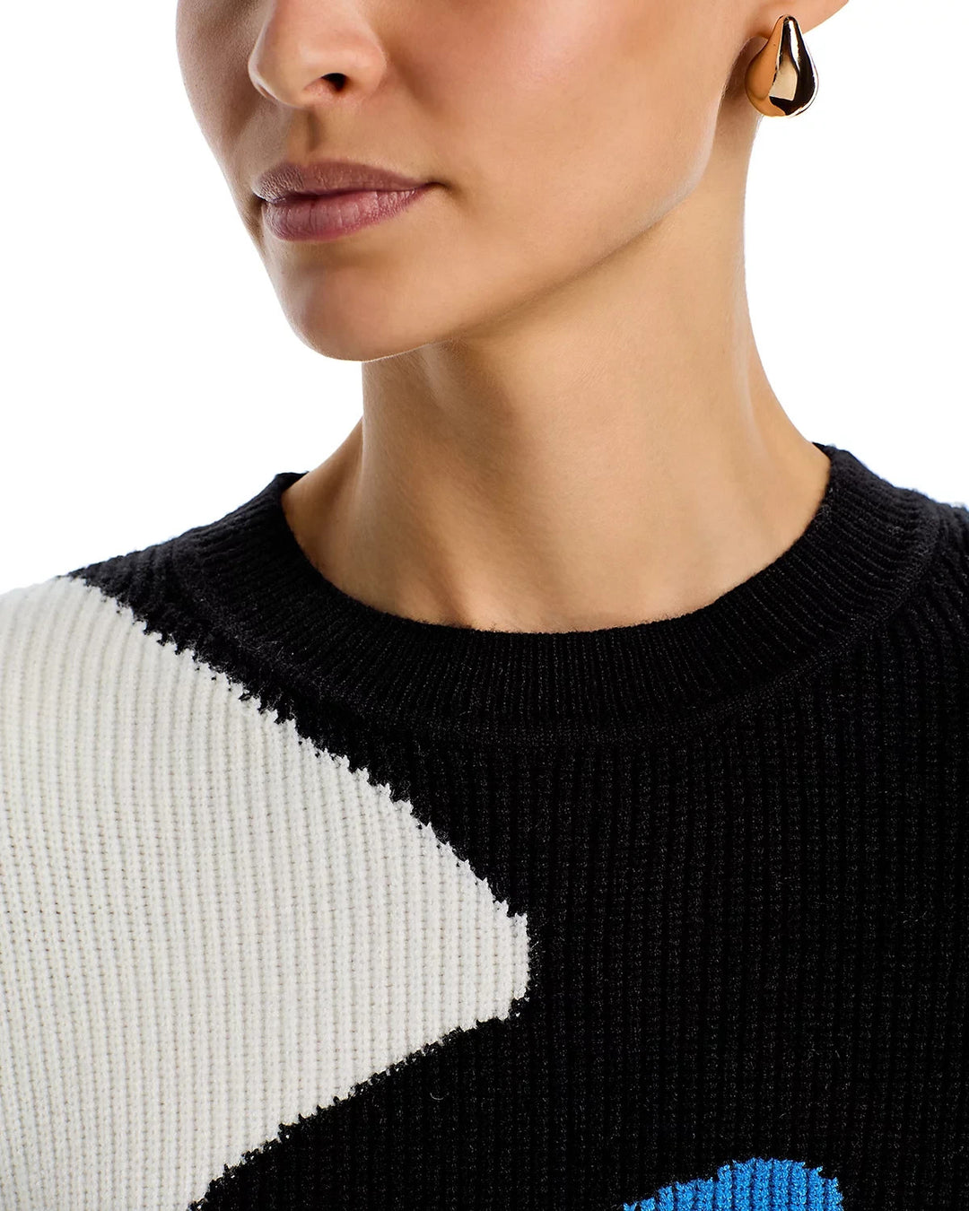 T Tahari Abstract Color Block Sweater MSRP $78