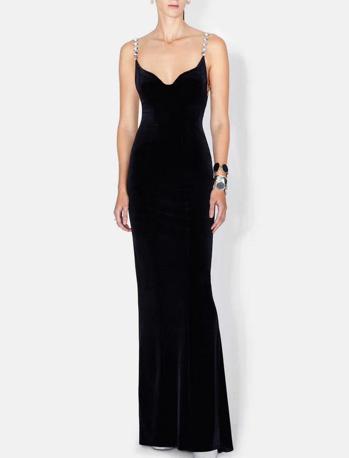 Galvan Globe Velvet Gown 14B 1735