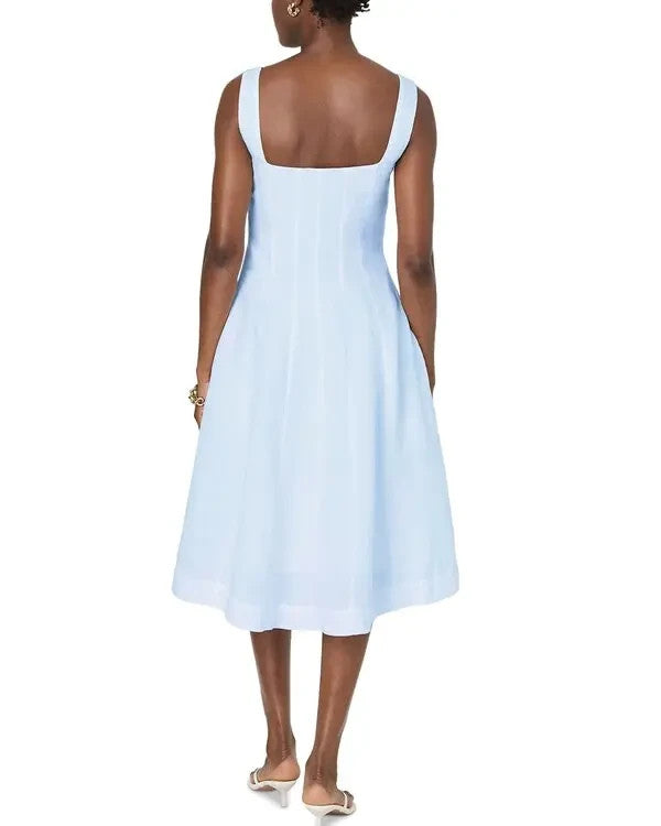 French Connection Birdie Square-Neck A-Line Dress MSRP $158