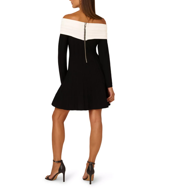 Adrianna by Adrianna Papell Off-The-Shoulder Knit Dress MSRP $149