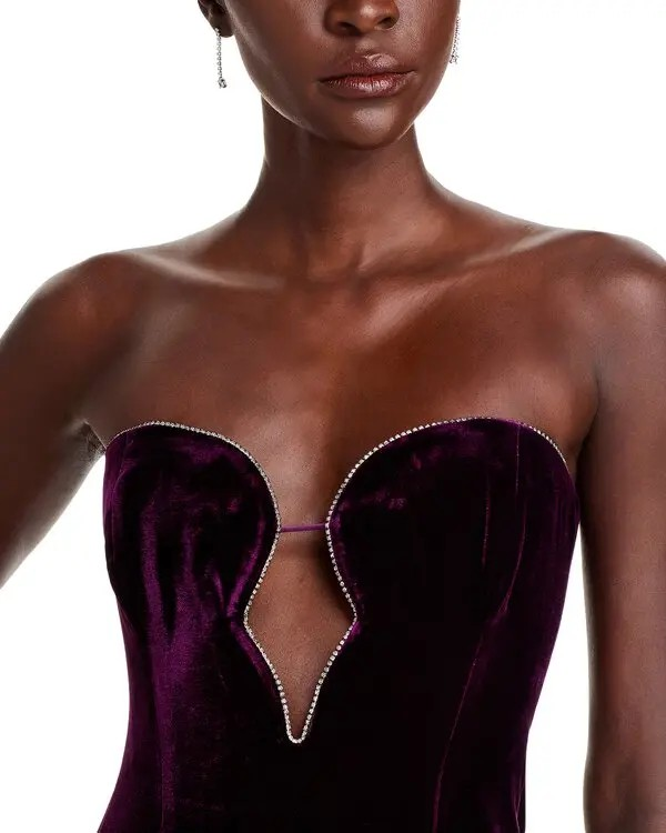 Bardot Lilah Velour Midi Dress MSRP $149