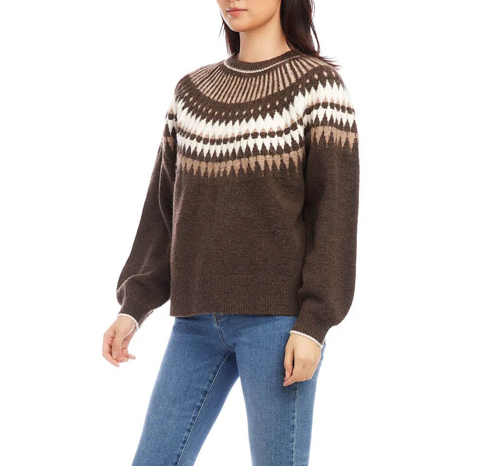 Karen Kane Jacquard Sweater MSRP $138