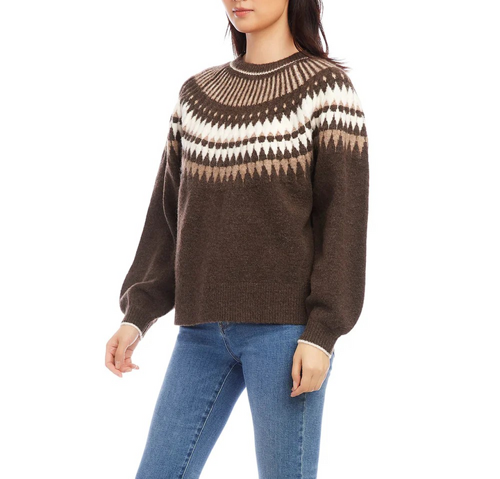 Karen Kane Jacquard Sweater MSRP $138