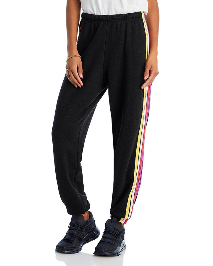 Aviator Nation Rainbow-Stripe Sweatpants MSRP $156