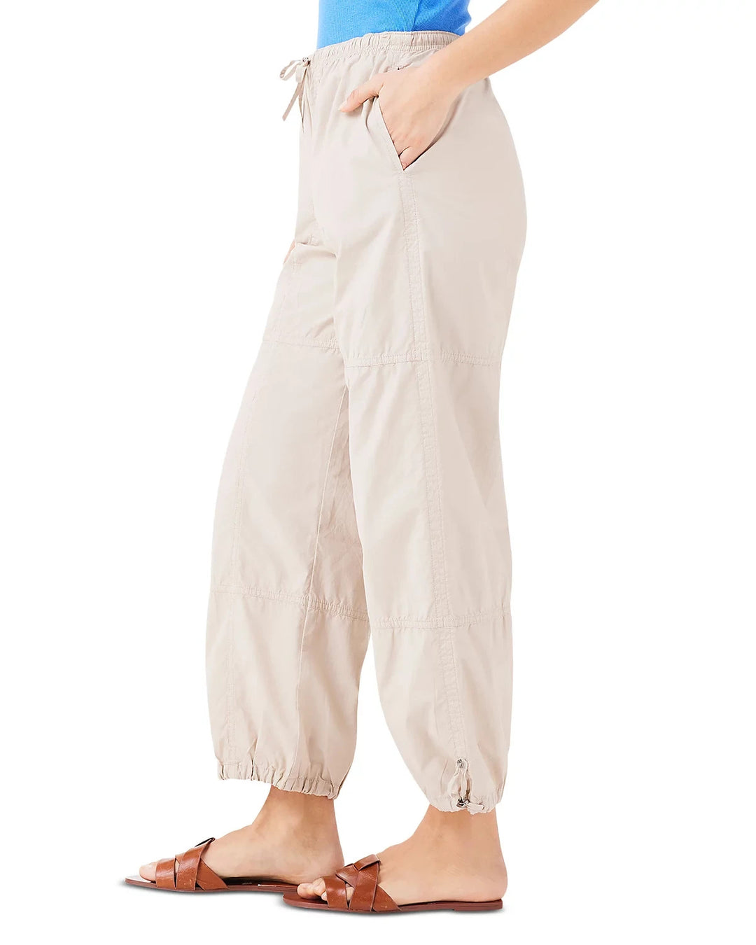 NIC+ZOE Poplin Parachute Pants MSRP $138