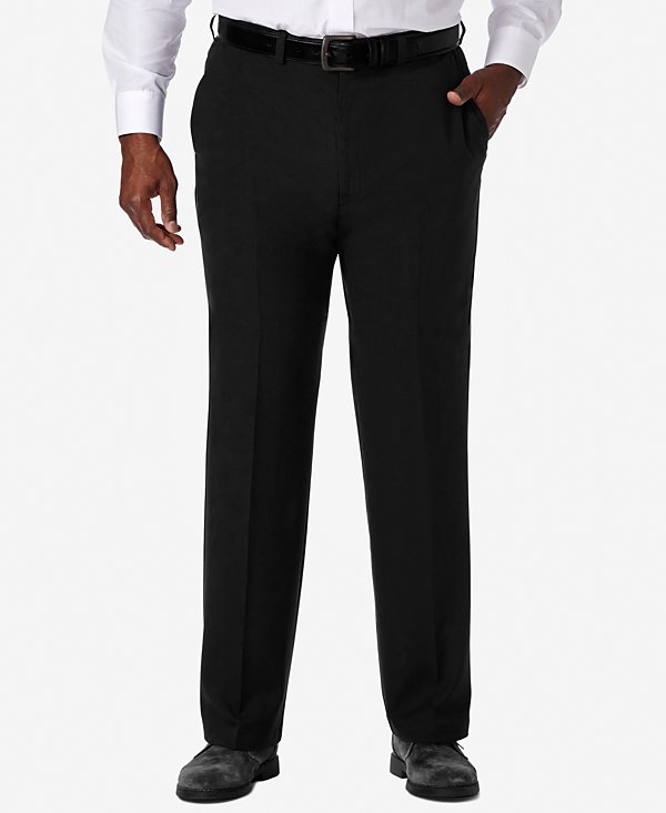 Haggar Men's Big & Tall Cool 18 Pro Classic-Fit Dress Pants MSRP $80