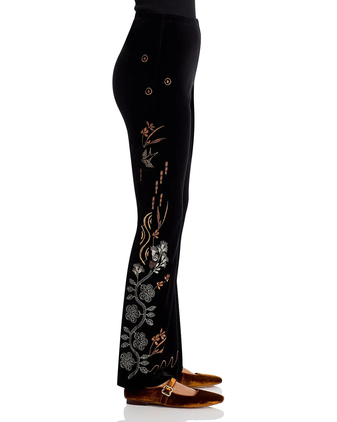 Johnny Was Stretch Velvet Slim Bootcut Pants MSRP $150