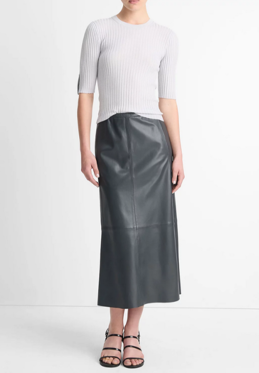 Vince Wool Silk Elbow Sleeve Top MSRP $325