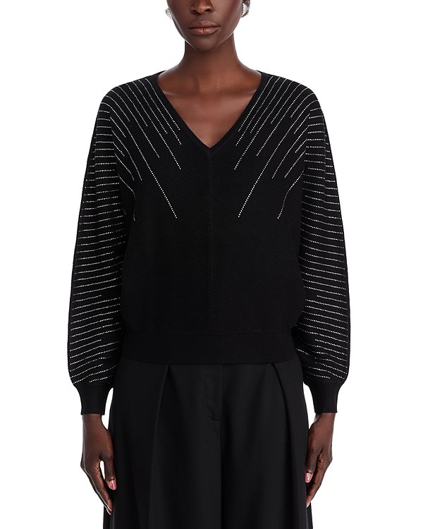 T Tahari Rhinestone Embellished Sweater MSRP $88
