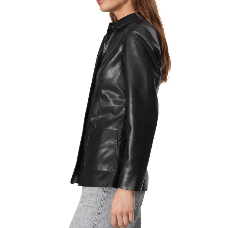 rag & bone Drew Faux Leather Jacket MSRP $558
