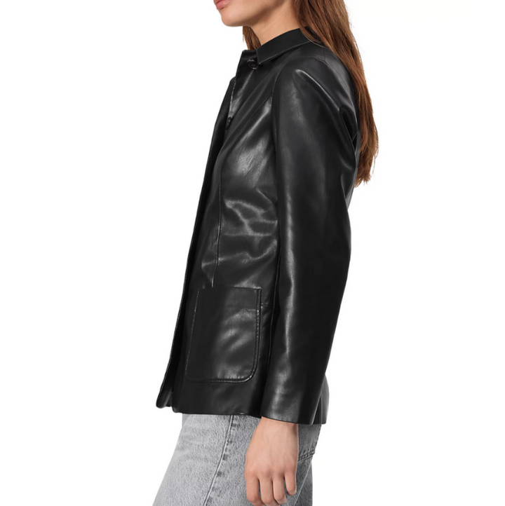 rag & bone Drew Faux Leather Jacket MSRP $558