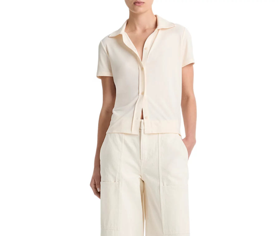 Vince Short Sleeve Button Up Shirt MSRP $195