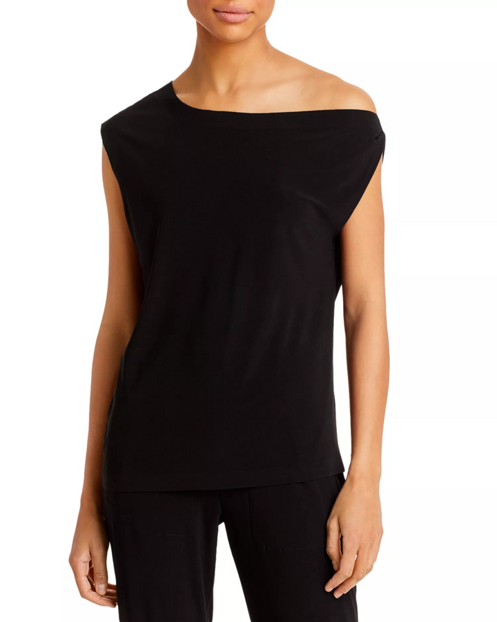 Norma Kamali Drop Shoulder Asymmetric Top MSRP $85
