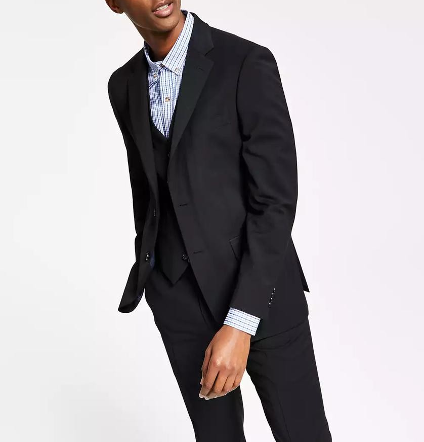 Tommy Hilfiger Men's Modern-Fit Wool TH-Flex Stretch Suit Jacket MSRP $450
