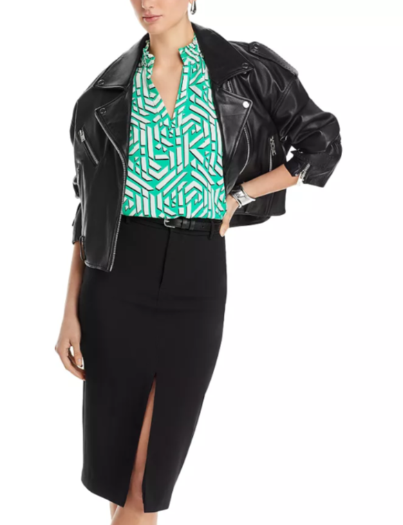 KARL LAGERFELD PARIS Printed Sleeveless Blouse MSRP $69