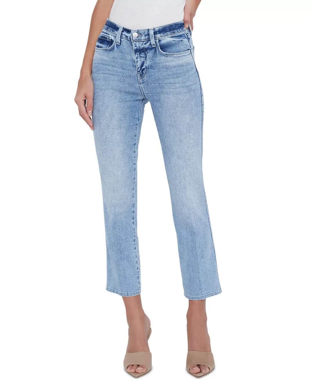 L'AGENCE Alexia High Rise Crop Cigarette Jeans MSRP $275