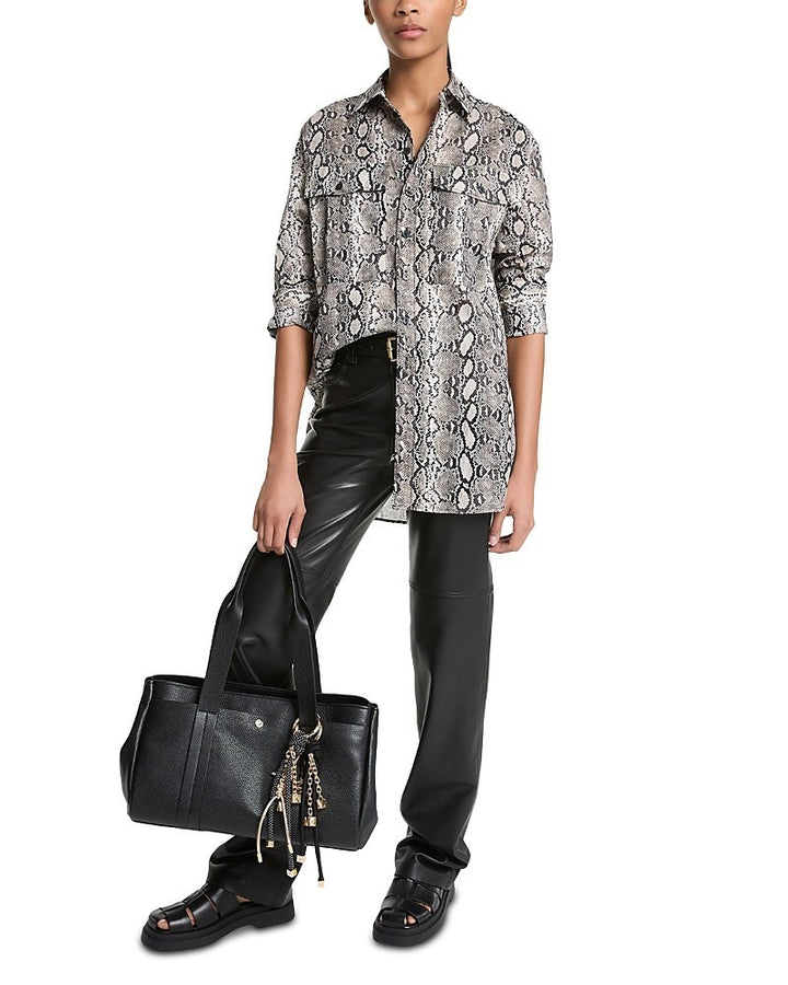 Michael Kors Snake Print Oversized Shirt MSRP $198