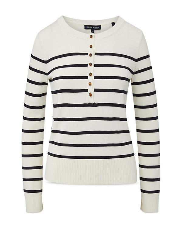 Veronica Beard Dianora Henley Sweater MSRP $348
