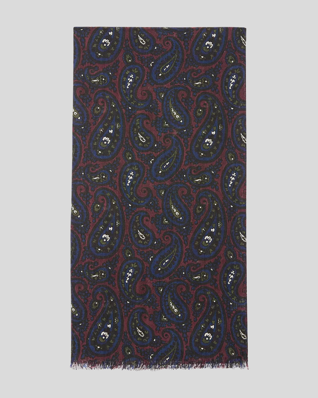 The Men's Store Paisley Italian Wool Scarf MSRP $198