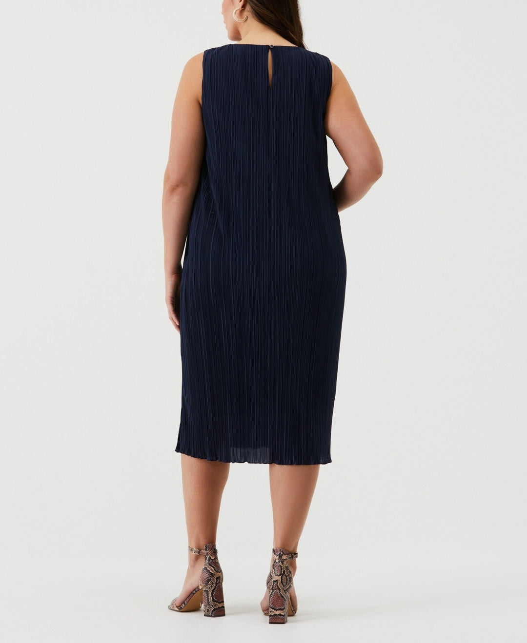 ELLA Rafaella Plus Size Plisse Sleeveless Midi Dress MSRP $139