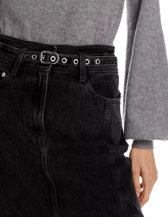 3.1 Phillip Lim Denim A Line Midi Skirt MSRP $450