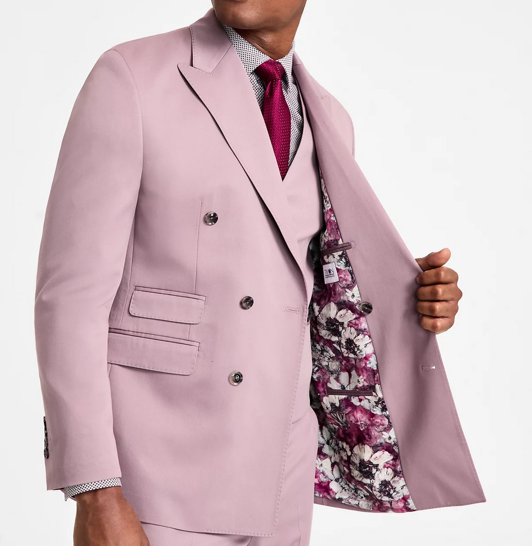 Tayion Collection Men's Classic Fit Double-Breasted Suit Jacket MSRP $360