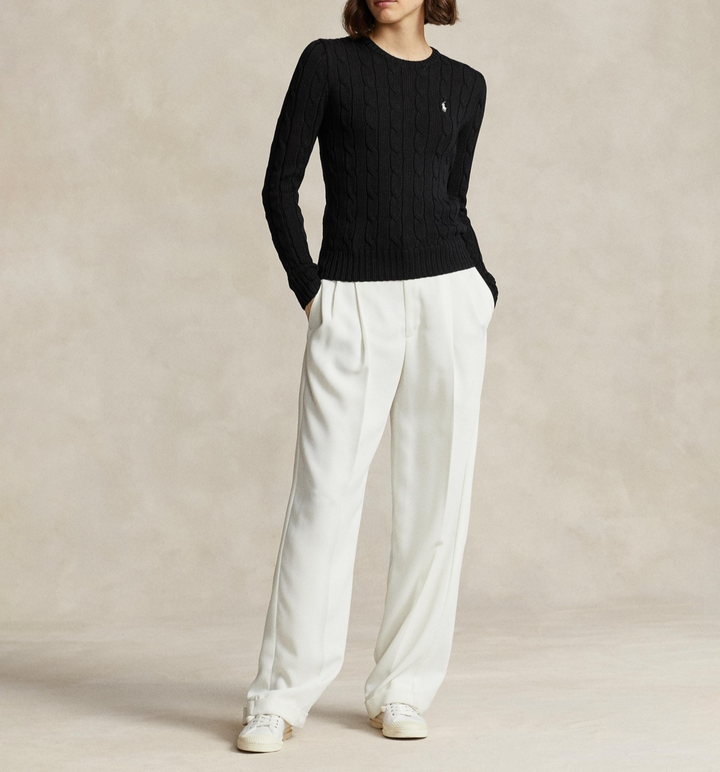 Polo Ralph Lauren Women's Cable-Knit Cotton Crewneck Sweater MSRP $168