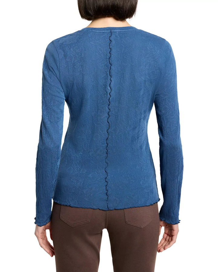 NZT BY NIC+ZOE Lace Knit V Neck Tee MSRP $118