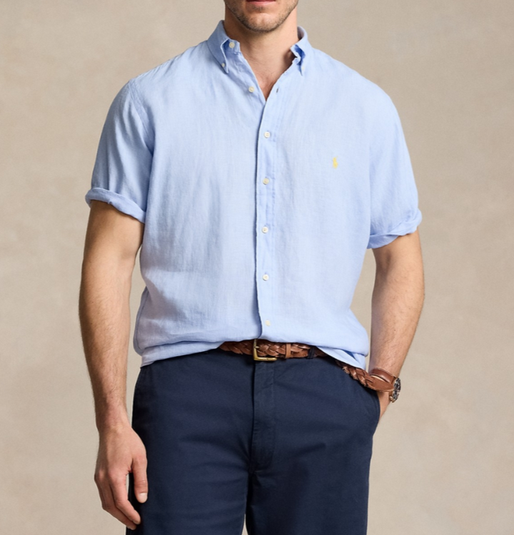 Polo Ralph Lauren Solid Button-Down Linen Shirt MSRP $138