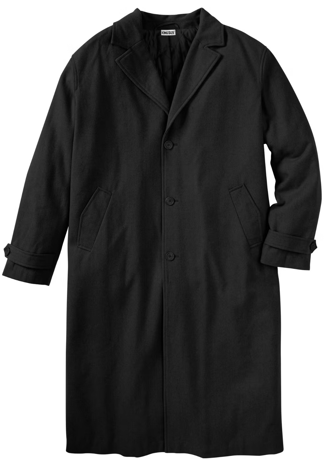 KingSize Men's Big & Tall Tall Wool-Blend Long Overcoat MSRP $296